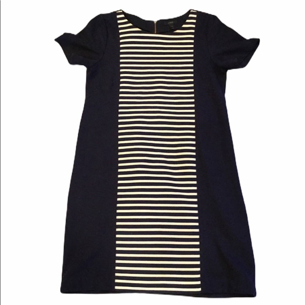 SALE J. Crew short sleeve navy dress